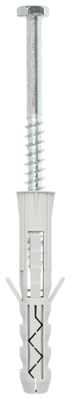 KKX / BK / W-KKX - 3-Way expansion plug with hex head wood screw, SW-10, SW-13, SW-17, SW-19