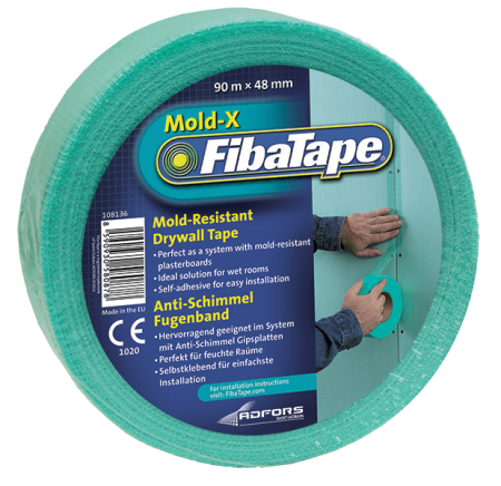 TFIB-M - Mold-resistant drywall self-adhesive fibreglass tape